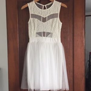 Cutout lace cocktail dress